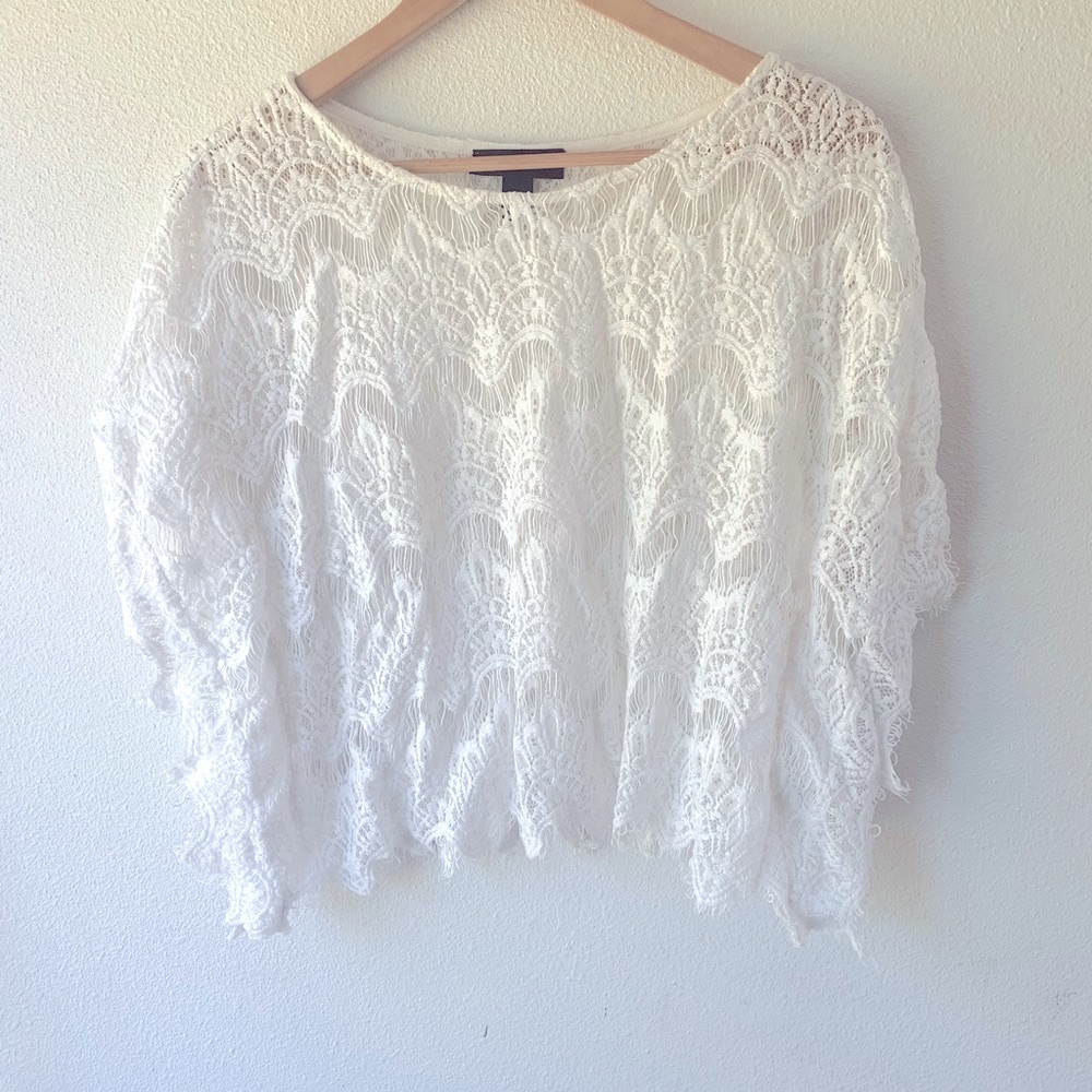 White lace Shirt by  I.N.C size M